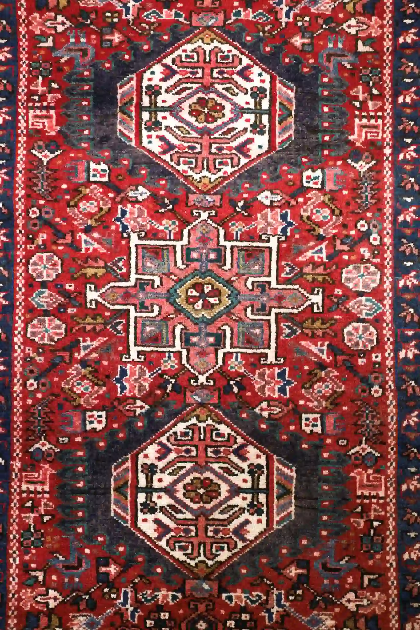 4' x 11' Red Fine Hand-Knotted Persian Karajeh Rug – Traditional Runner Wool - Image 6