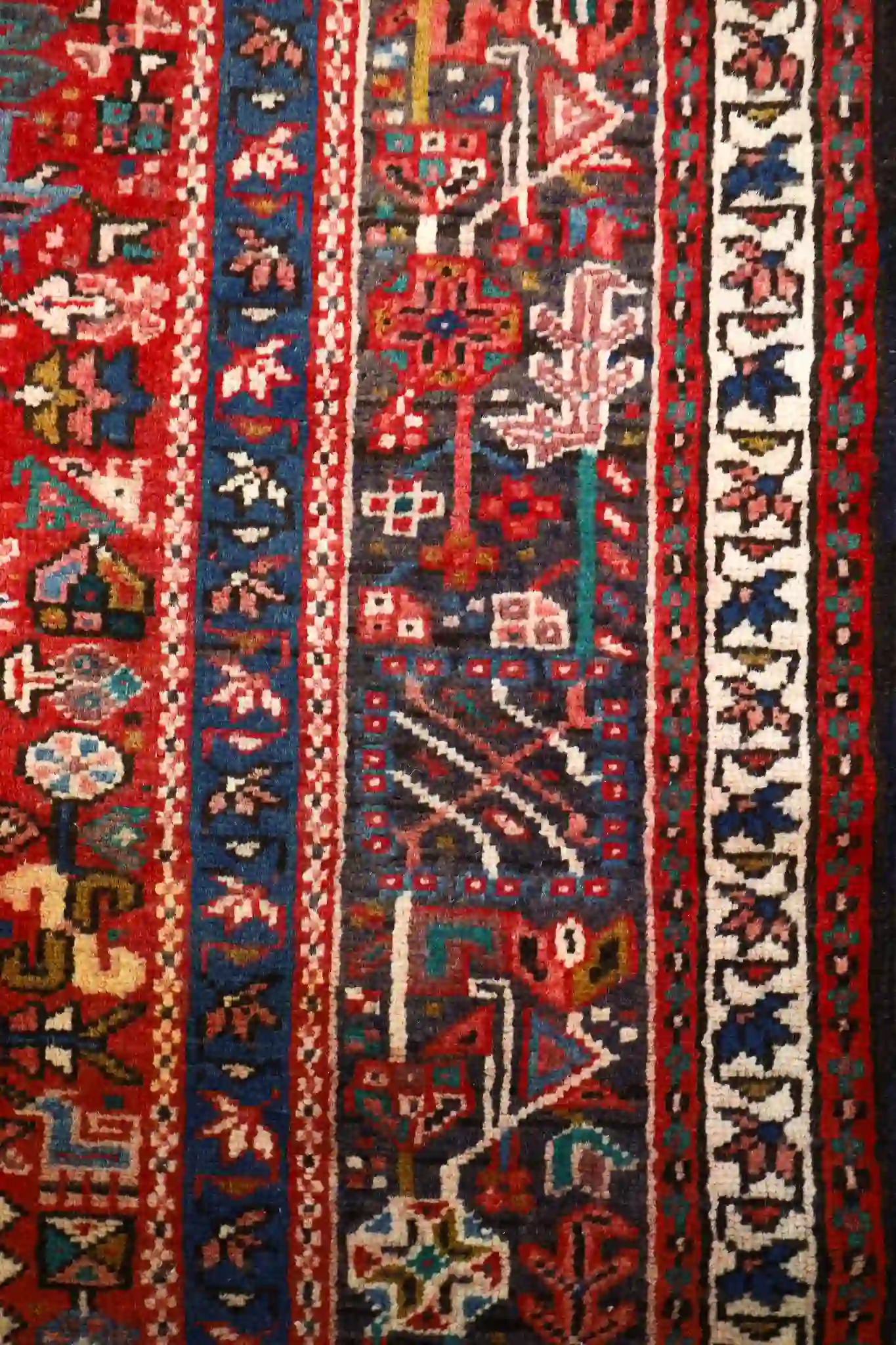 4' x 11' Red Fine Hand-Knotted Persian Karajeh Rug – Traditional Runner Wool - Image 8