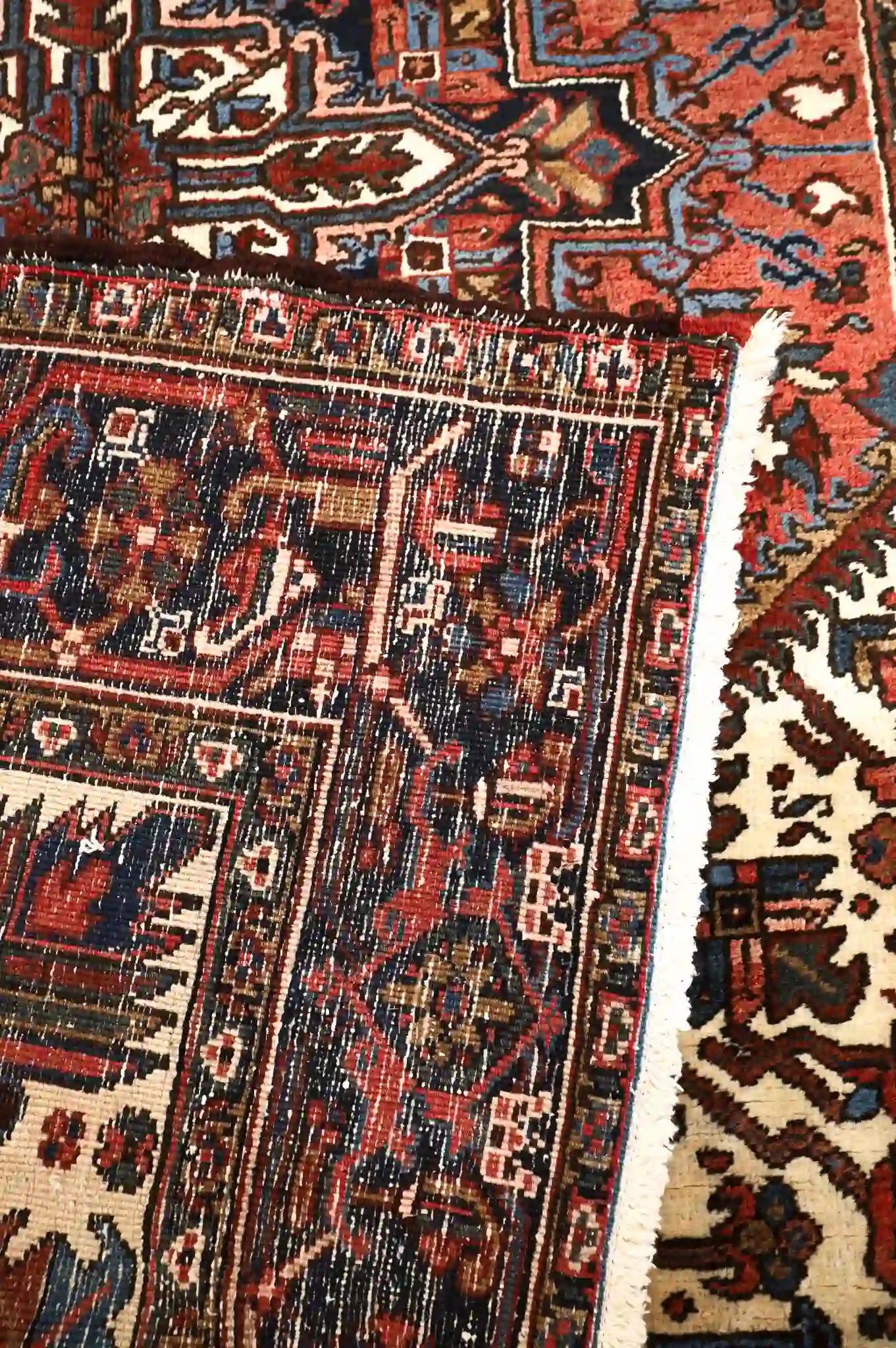 6' x 8' Red Fine Hand-Knotted Persian Heriz Rug – Traditional Wool - Image 8