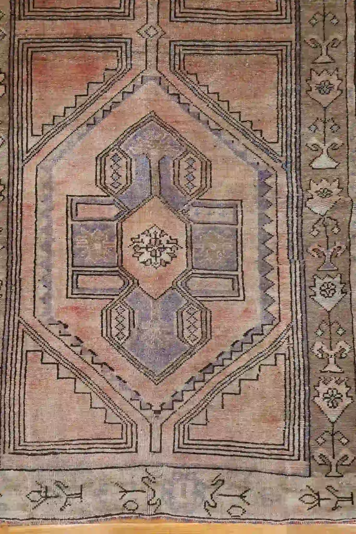 4' x 12' Gray Fine Hand-Knotted Turkish Oushak Rug – Vintage Runner Wool - Image 4