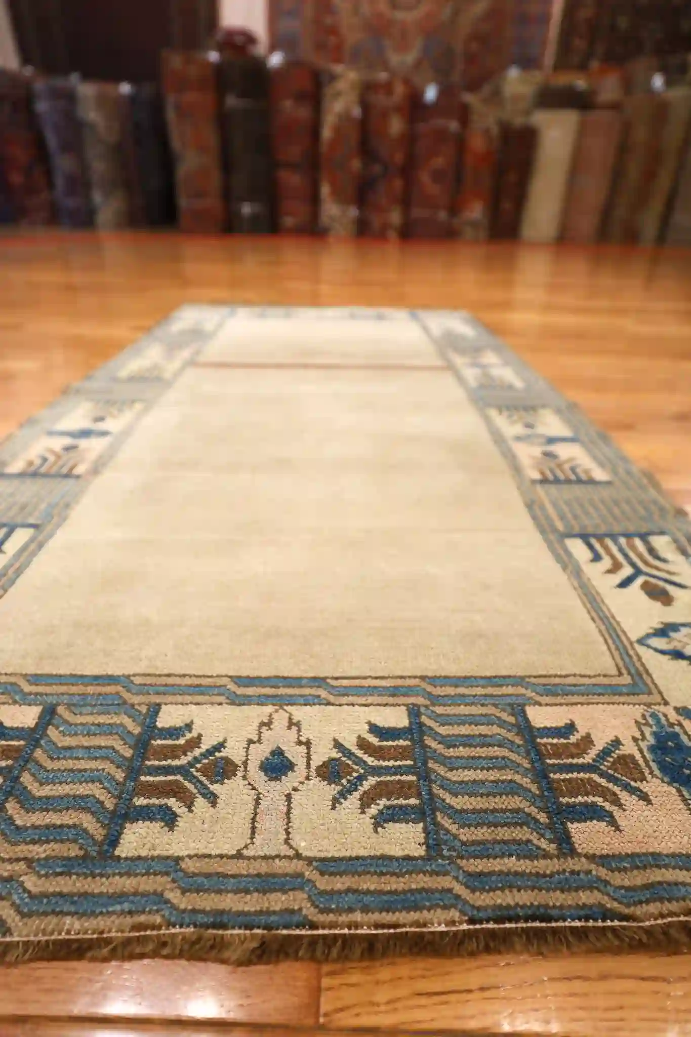 3' x 6' Beige Fine Hand-Knotted Turkish Oushak Rug – Traditional Wool - Image 2