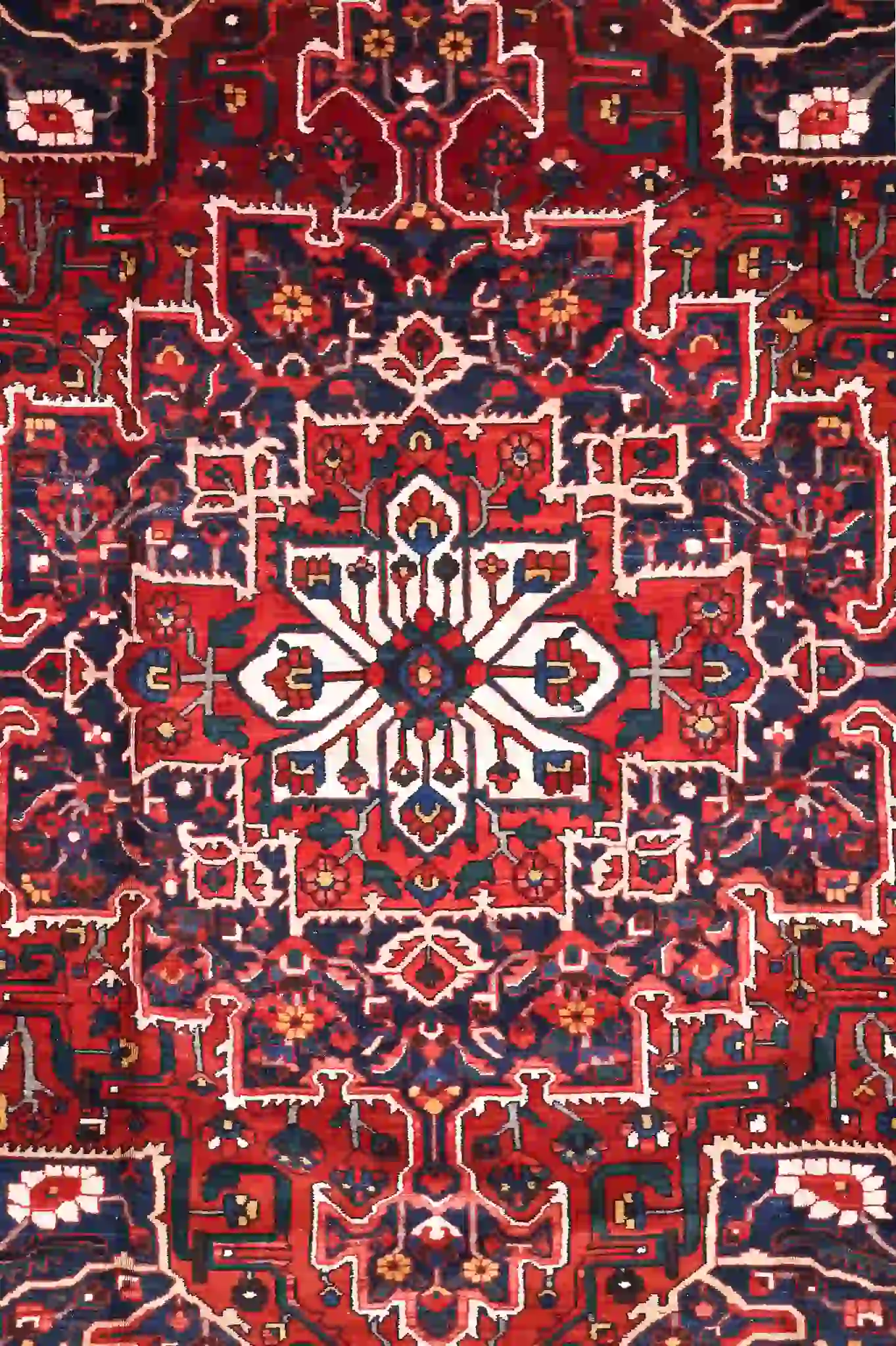 11' x 12' Red Fine Hand-Knotted Persian Bakhtiari Rug – Traditional Wool - Image 3