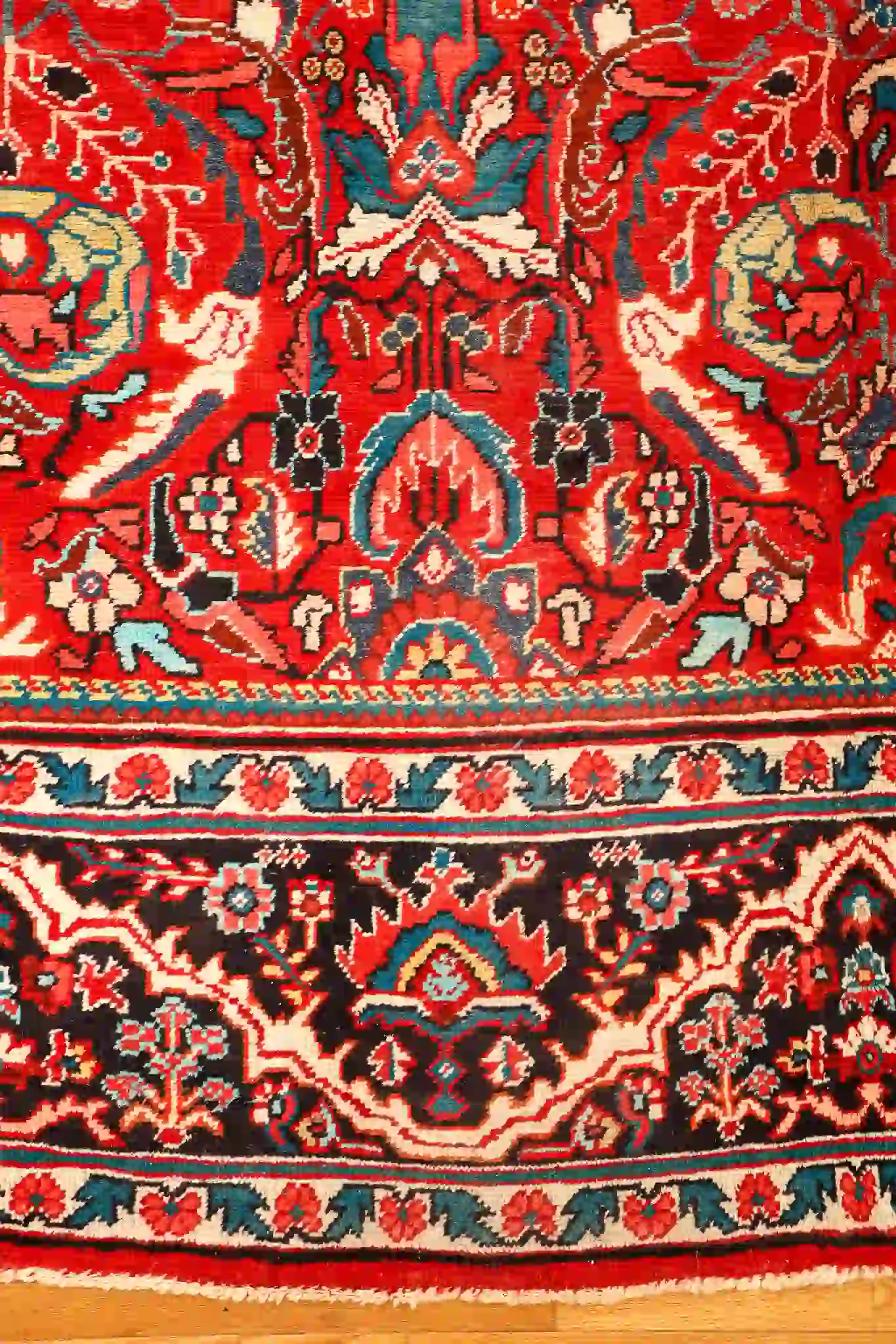 11' x 17' Red Fine Hand-Knotted Persian Mahal – Traditional Wool - Image 6