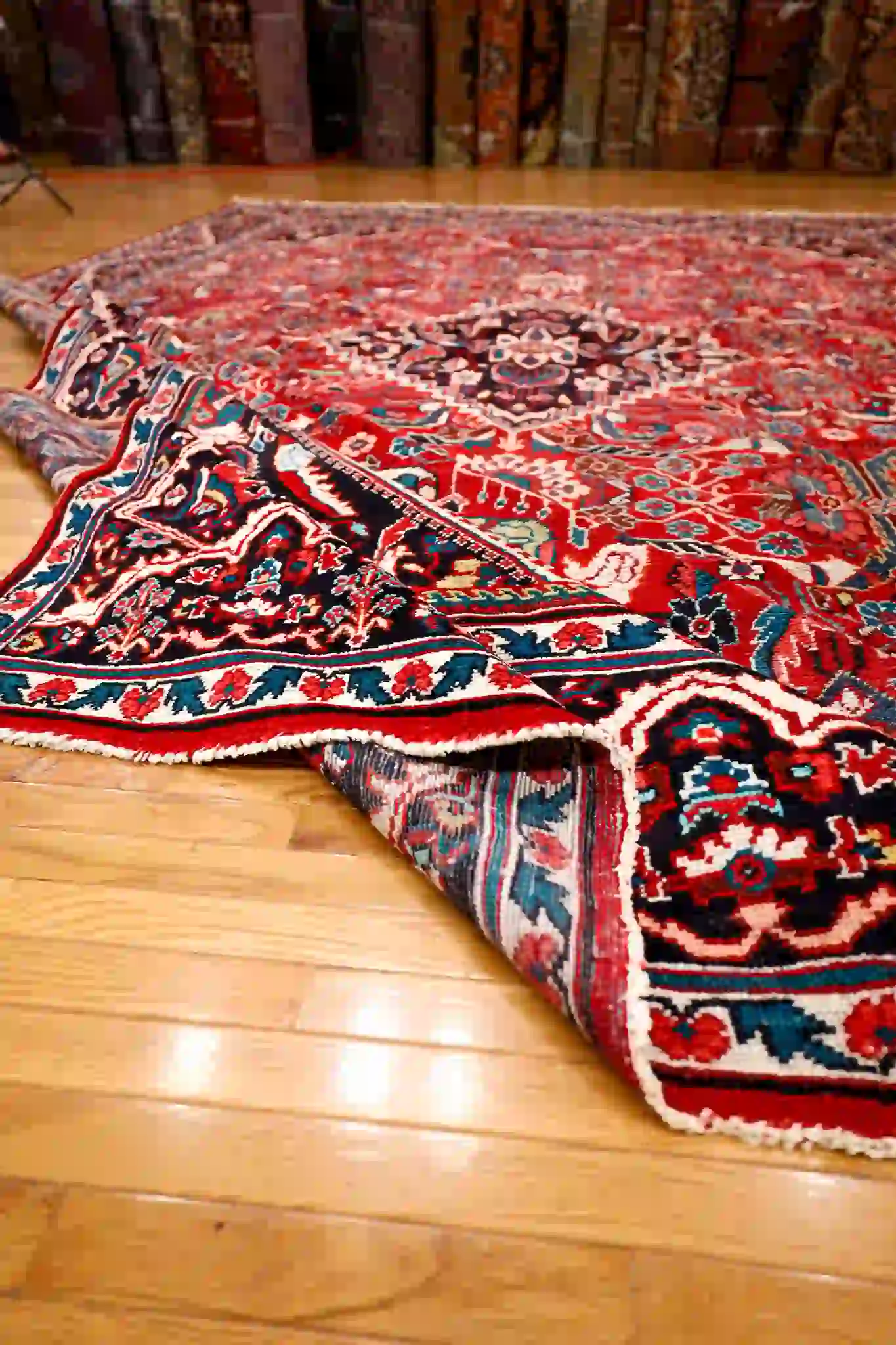 11' x 17' Red Fine Hand-Knotted Persian Mahal – Traditional Wool - Image 5
