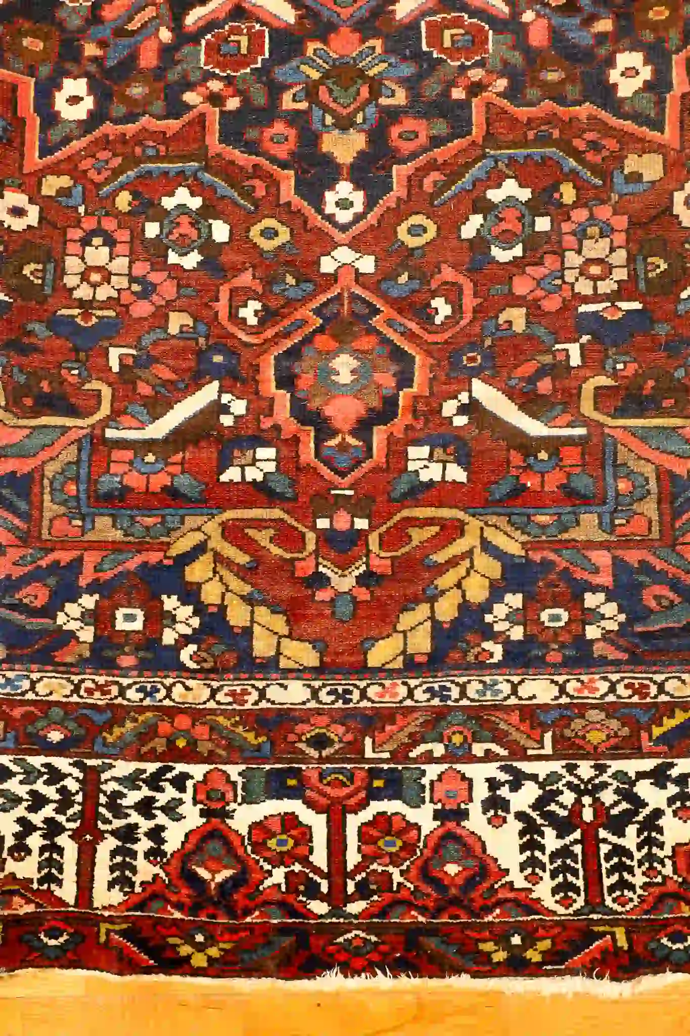 11' x 14' Red Fine Hand-Knotted Persian Bakhtiari – Traditional Wool - Image 7