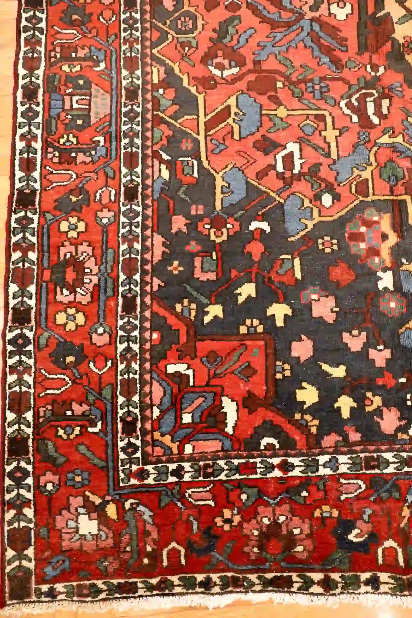 10' x 14' Red Fine Hand-Knotted Persian Bakhtiari – Traditional Wool - Image 7