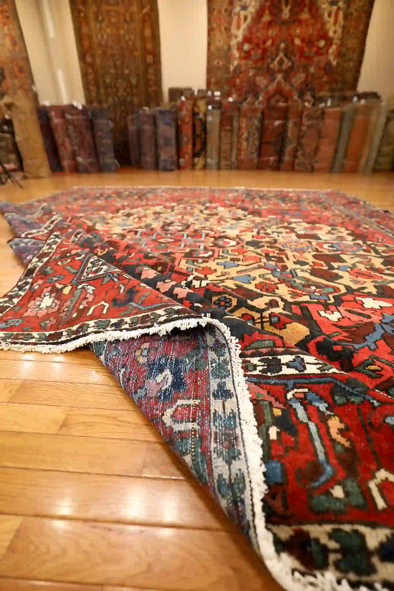 10' x 14' Red Fine Hand-Knotted Persian Bakhtiari – Traditional Wool - Image 5